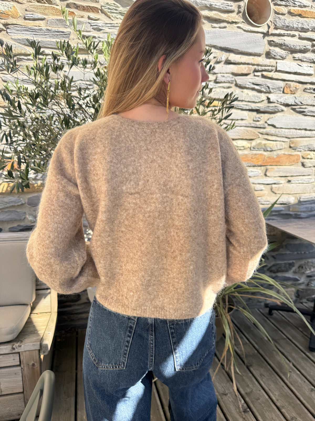 Pull en maille croisée