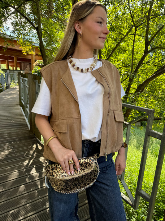 Sac banane en cuir