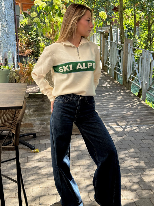 Pull en maille avec tirette