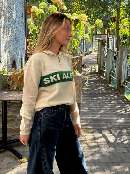 Pull en maille avec tirette